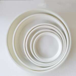White QSP Plants Pot Saucers