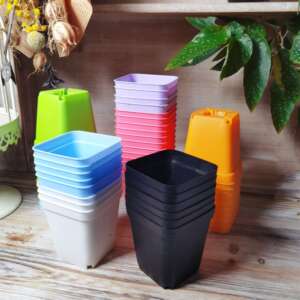 Nursery Square Pot 7x7cm White|Black|Random Color