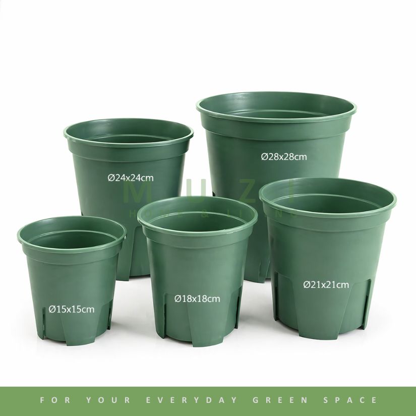 Green QSP Deep Grow Pot with Saucers (Copy)