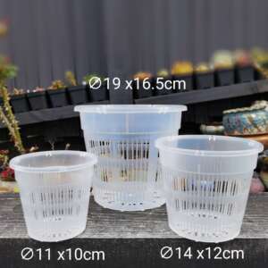 Breathable Plastic Clear Orchid Pot with holes
