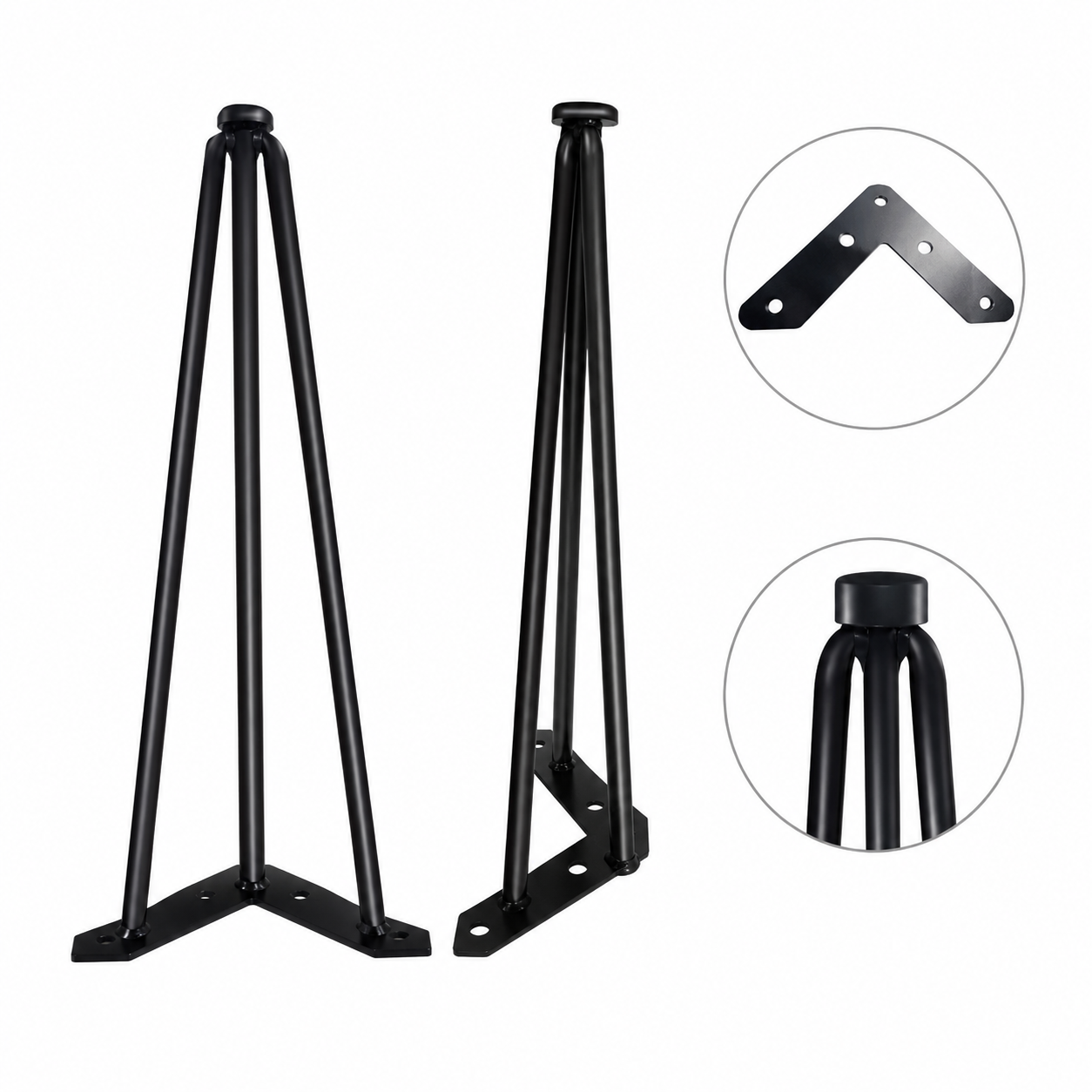 DIY Steel Hairpin Black Table Legs