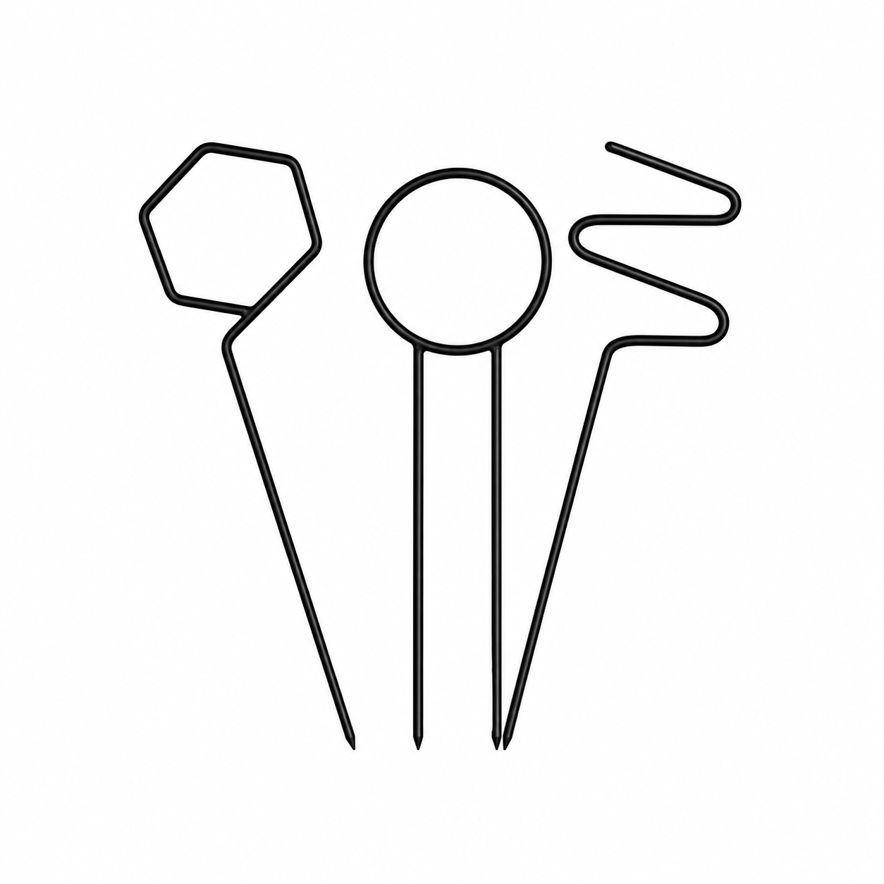 Geometric Plant Support Stakes Set