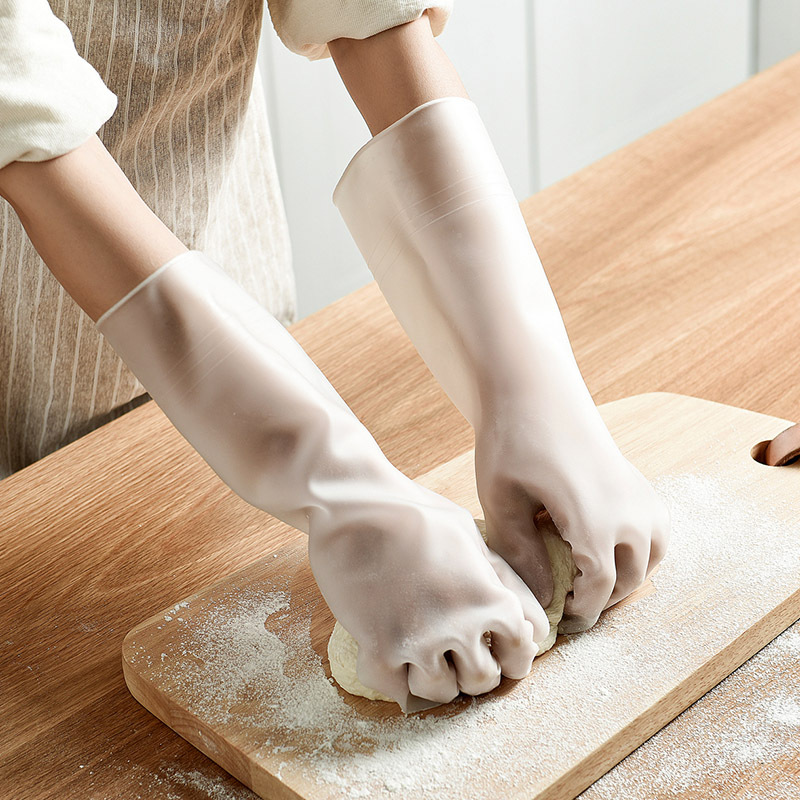 Household Rubber Clear Soft Gloves - Image 2