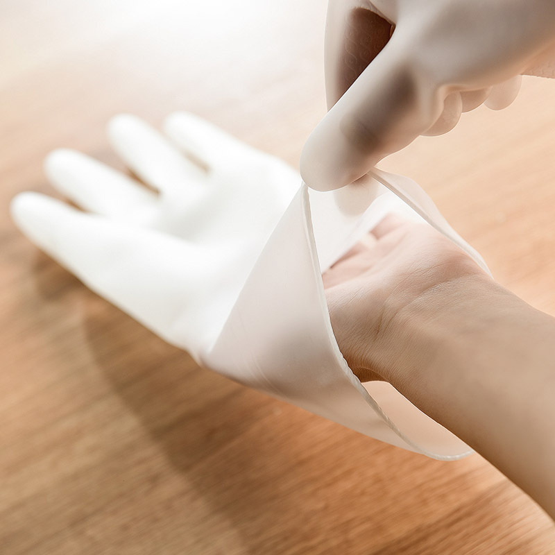 Household Rubber Clear Soft Gloves - Image 4