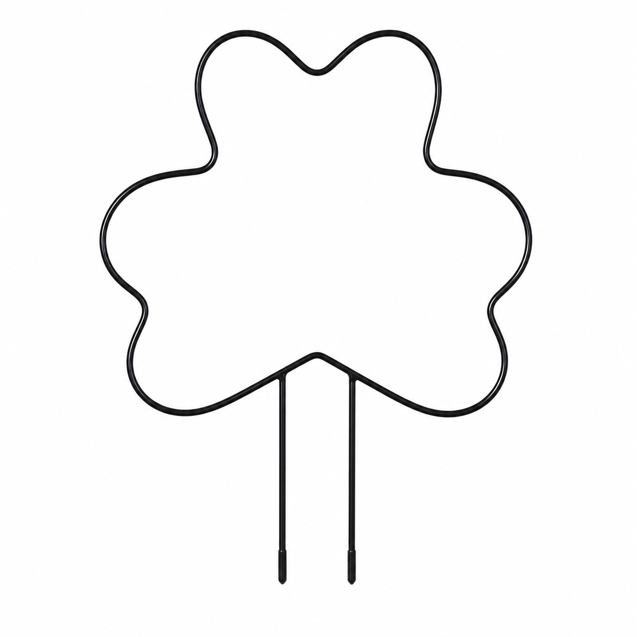 Flower Shape Black Steel Plant Trellis