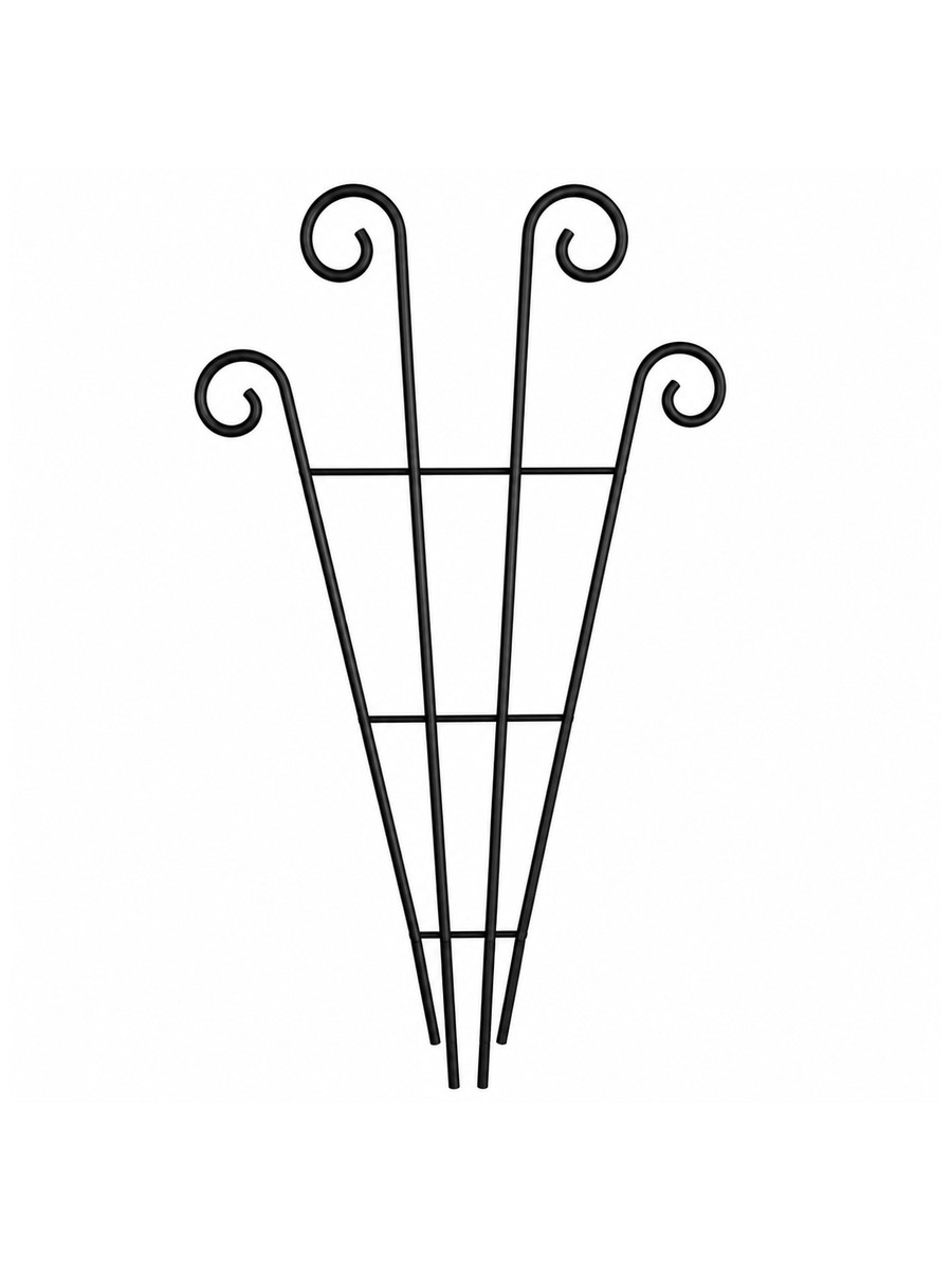 Black metal plant trellis