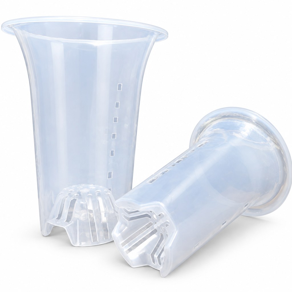 Clear Round Nursery Pot –15×H21cm Pot