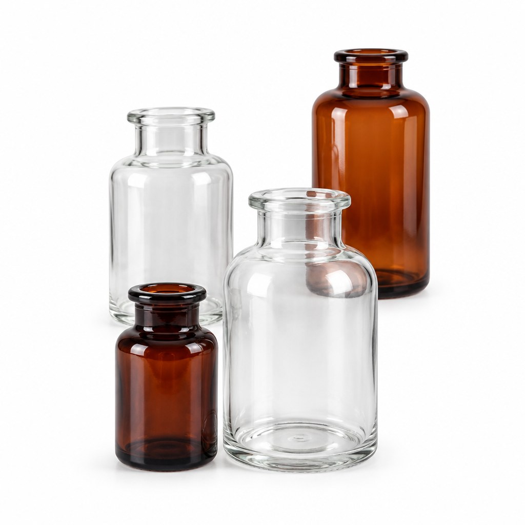 Nordic Wide Mouth Glass Vase (Wide Body)
